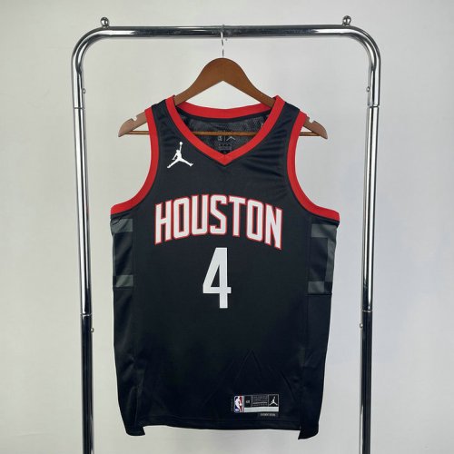 NBA 4 Green Houston Rockets 23-24 statement Maillot noir